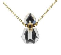 HUFFA Crystal Perfume Bottle Pendant - DIY Jewelry Making Accessories for Creative Crafts(White crystal)
