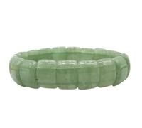 HUFFA Mixed Color Agate Crystal Bracelet - Natural Handmade Flat Tube Jewelry for Women and Men(GreenEastMausoleum)