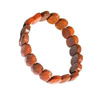 HUFFA Natural Crystal Facet Oval Bracelet - Moonlight Stone & Tiger Eye - Handcrafted White Pine Stone Jewelry(Syntheticsandstone)