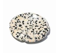 HUFFA Natural Crystal Flower Shape Thumb Stone - Decompression Plum Blossom Carving Dongling Jade Pressing Stone(Spotstone)