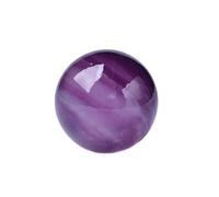 HUFFA Natural Multi-colored Fluorite Sphere - Small Purple & Yellow Decorative Ball for Home, Living Room, and Office Desk Decor