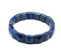 HUFFA Natural Stone Crystal Facet Pyramid Handcrafted Red Green Treasure White Crystal Bracelet for Healing and Meditation(Lapislazuli)