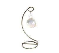 HUFFA Stainless Steel Bracket Sun Catcher Crystal Pendant - Perfect for Home Decor and Gift Giving(Silver 40 ball height 23CM)