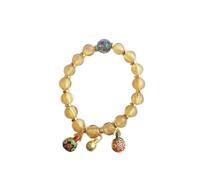 HUFFA Vintage Gold Foil Beads Bracelet - Elegant Glazed Beads Jewelry for Women