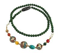 HUFFA Vintage Tibetan Style Removable Necklace - Woven Hand Rope with Chinese Beads for Women