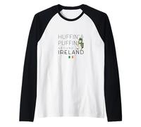 Huffin & Puffin Around Ireland - Funny Irish Souvenir Raglan Baseball Tee
