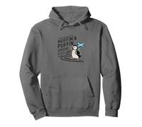 Huffin' & Puffin Around Scotland - Funny Scottish Souvenir Pullover Hoodie