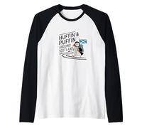 Huffin' & Puffin Around Scotland - Funny Scottish Souvenir Raglan Baseball Tee