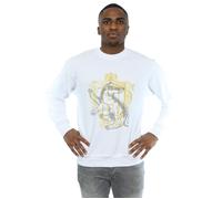 Hufflepuff Badger Crest Sweatshirt Harry Potter White XXL