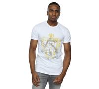 Hufflepuff Badger Crest T-Shirt Harry Potter White 4XL
