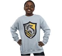Hufflepuff Crest Flat Sweatshirt Harry Potter Grey 9 Years