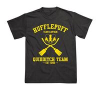 Hufflepuff Quidditch Team Inspired by Harry Potter T-Shirt Large Black