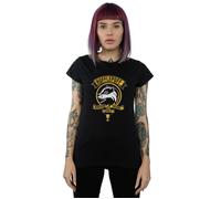 Hufflepuff Toon Crest Cotton T-Shirt Harry Potter Black XXL