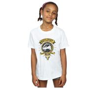 Hufflepuff Toon Crest Cotton T-Shirt Harry Potter White 7-8 Years