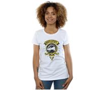 Hufflepuff Toon Crest Cotton T-Shirt Harry Potter White M