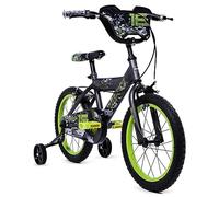 Huffy Delirium 16 inch BMX Style Boys Bike - Green + Gunmetal Grey 5-7 Years