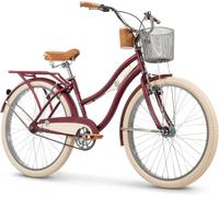 Huffy Deluxe 26653W Cruiser Bicycle 26 in (66 Cm) Maroon Steel NIB Womens Basket