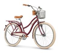 Huffy Deluxe Cruiser Girls and Womens Bike - 20", 24" & 26" Sizes - Multiple Colours - Classic Single-Speed Comfort Bicycle + Basket