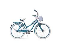 Huffy Deluxe Cruiser Unisex Bicycle, 26" Wheel - Satin Teal/White