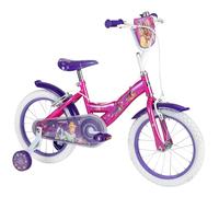 Huffy Disney Princess 16" Kid’s Bike, aged 5-9 years, Dual Calliper Brakes, Removable Stabilisers, Adjustable Seat, Pink