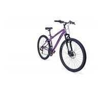 Huffy Extent 27.5 inch Womens Mountain Bike - 18 Gear Shimano, Hardtail Bicyle Front Suspension, Durable Steel Frame, All-Terrain Tyres - Purple