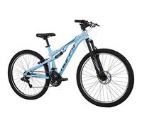 Huffy Extent 27.5 inch Womens Mountain Bike - 18 Gear Shimano, Hardtail Bicyle Front Suspension, Durable Steel Frame, All-Terrain Tyres - Purple