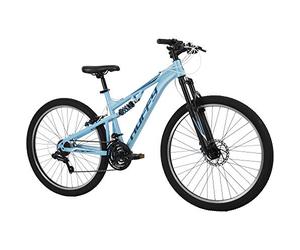 Huffy Extent 27.5 inch Womens Mountain Bike - 18 Gear Shimano, Hardtail Bicyle Front Suspension, Durable Steel Frame, All-Terrain Tyres - Purple