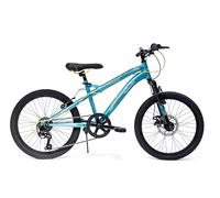 Huffy Extent Mountain Bike 20 Inch Wheels 6 Gears Aqua Metallic Blue + Front Suspension