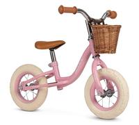 Huffy Kids Balance Bike, 10" Wheels, Adjustable Seat and Handlebars, Basket for Ages 2+ Blue or Green (Blue)