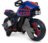 Huffy Marvel SpiderMan Kid’s 6V Battery Ride-On Motorbike with Lights - Blue