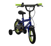 Huffy Pro Thunder 12 Inch Boys Bike with Stabilisers, Blue and Green - Ideal for Kids Aged 3 to 6 Years, Rider Height 98-112cm