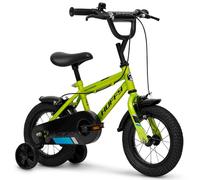 Huffy Pro Thunder 12 Inch Boys Bike with Stabilisers, Acid Green - Ideal for Kids Aged 3 to 5 Years, Rider Height 98-112cm