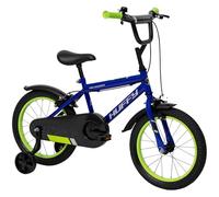 Huffy Pro Thunder 16-inch Kid's Bike, aged 5-7 years, Ion Blue, Removable Stabilisers, Chainguard, Front and Rear Mudguards, Dual Caliper Brakes