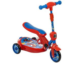 Huffy Spiderman Age 3+ and His Amazing Friends Electric Bubble Scooter for Kids 3+, Removable Seat, 2mph Safe Speed, Indoor Use, red