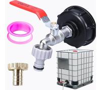 hufhnwso Water Tank 1000 L, IBC Tank Tap, IBC Container Accessories Outlet Tap, 1/2 Rain Butt 1000 Litre Outlet Tap