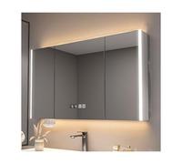 HUFIREHU Bathroom Mirror Cabinet Wall Mount Cabinet Storage Cupboard Wall Mounted Led Bathroom Mirror Cabinet Dimmable Illuminated Bathroom Mirror Bathroom Mirror Cabinet(White,120cm/47.2in)