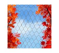 HUFIREHU Flexible Stainless Steel Rope Net 304 Stainless Steel Rope Net Strands Heavy Duty Steel Cable High Altitude Anti-Fall Netting Woven Wire Mesh with Snaps(1 * 1.8m/3.2 * 5.9ft)