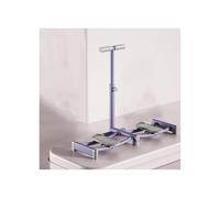 HUFIREHU Foldable Skiing Exerciser Ski Machine Portable Body Slimming Trainer, Collapsible Leg Magic Machine Leg Stretcher Split Machine For At Home Gym Pink(Purple,Armrest type)
