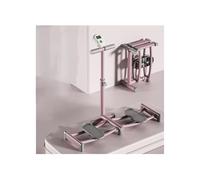 HUFIREHU Foldable Skiing Exerciser Ski Machine Portable Body Slimming Trainer, Collapsible Leg Magic Machine Leg Stretcher Split Machine For At Home Gym Pink(Pink,Counting type)