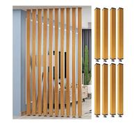 HUFIREHU Free Standing Partition Pole Aluminum Privacy Screens Columnar Wall Partition Posts Room Divider Freestanding Modern Wall Post Partition For Living, Dining(6 sticks,140cm/55.1in)