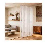HUFIREHU Free Standing Partition Pole Gold Room Divider Screen Post Metal Slat Wall Divider Floor To Ceiling Aluminum Alloy Wall Partition For Privacy Screen/Doorway(4 sticks,210cm/82.6in)