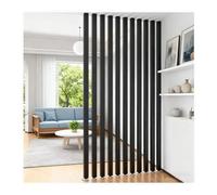 HUFIREHU Metal Slat Wall Divider Free Standing Partition Pole Wall Partition Posts Room Divider Aluminum Privacy Screens Columnar For Privacy Screen/Doorway/Apartment(1 stick,210cm/82.6in)