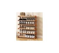 HUFIREHU Modern Shoe Rack Cabinet Footwear Stand For Shoes 3 Tier Natural Bamboo Shoe Rack Standing Shoe Organiser For Hom Slim Entryway Cabinets For Home Space Saving Shoe Storage Cupboard(6TH FLOOR_