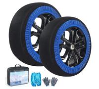 HUFIREHU Tire Socks Auto Sock Snow Socks For Tires For Car Suv Pickup Easy To Use, Ultimate Grip, Washable.100 Km Safely In The Snow，No Tools Required For Installation(265/70R14)