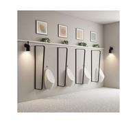 HUFIREHU Toilet Partition Men Urinal Privacy Screen Urinal Divider Urinal Screen Urinal Privacy Screen For Public Wall-Mounted Urinal Partition For Public Places(Black)