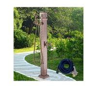 HUFIREHU Water Column Garden Water Fountain Column Stainless Steel Round Outdoor Faucet Anti-Freeze Irrigation Stand Garden with Faucet - Easy to Install(L)