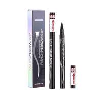Hufu 4-Tip Pencil Waterproof Brow, Micro-tip Eyebrow Pencil Makeup Applicator Instant Fills, Brush your eyebrows effortlessly, Long-Lasting Makeup to Create Natural Fine Eyebrows (Black)