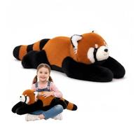 Hug a Lumps Cute Snuggly Weighted Teddy Bear, Adult Anxiety Relief & Sleep Aid, Soft Plush Huggable Pillow for Stress & Comfort(Red Panda,30CM)