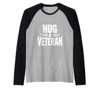 Hug a Veteran Show Your Support Raglan Baseball Tee