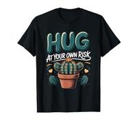 Hug at Your Own Risk Cactus Succulent Value Graphic T-Shirt